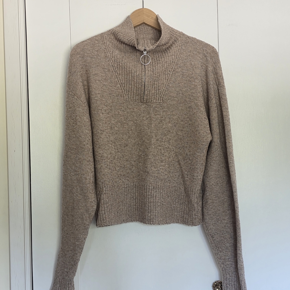 Cozy Tan Turtleneck Sweater